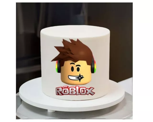 Roblox Face Cake - Edible Icing Sheet  Birthday Party Icing Cake Topper