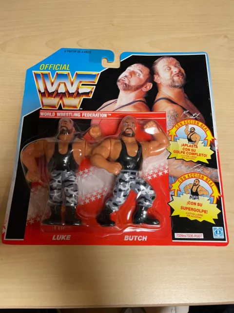 WWF Wrestling Hasbro Luke & Butch auf MOC Neu + OVP (OB)