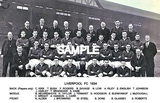 Liverpool FC 1934 Team  Photo