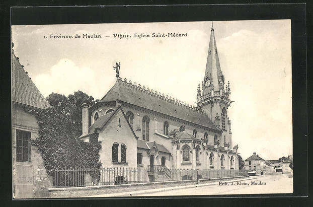 CPA Vigny, Eglise Saint-Mèdard