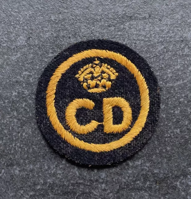 WW2 Civil Defence Cloth Beret Badge Original