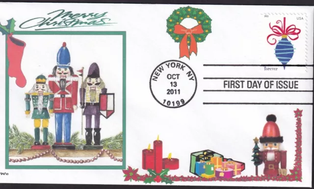 CHRISTMAS  NUTCRACKERS  POINSETTIAS    FDC- DWc  CACHET