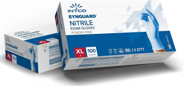 100 Gants En Nitrile Sans Poussière, Sans Latex, Hypoallergéniques, Certifiés CE