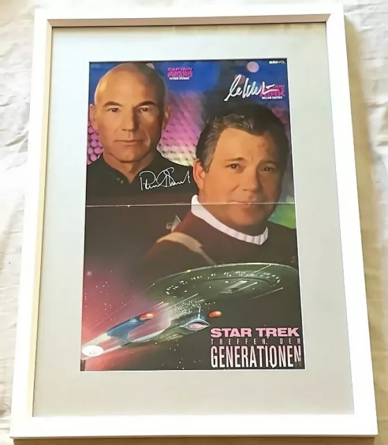 WILLIAM SHATNER & Patrick Stewart signed Star Trek Generations poster ...