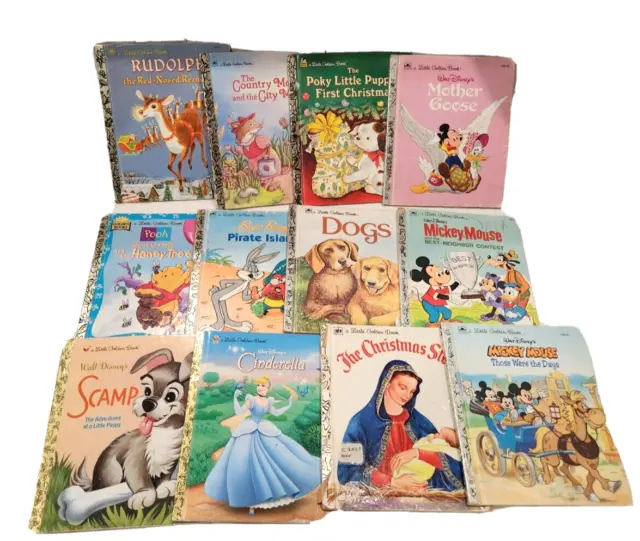 Childrens Little Golden Books Huge Bundle Lot Stories Vintage Disney