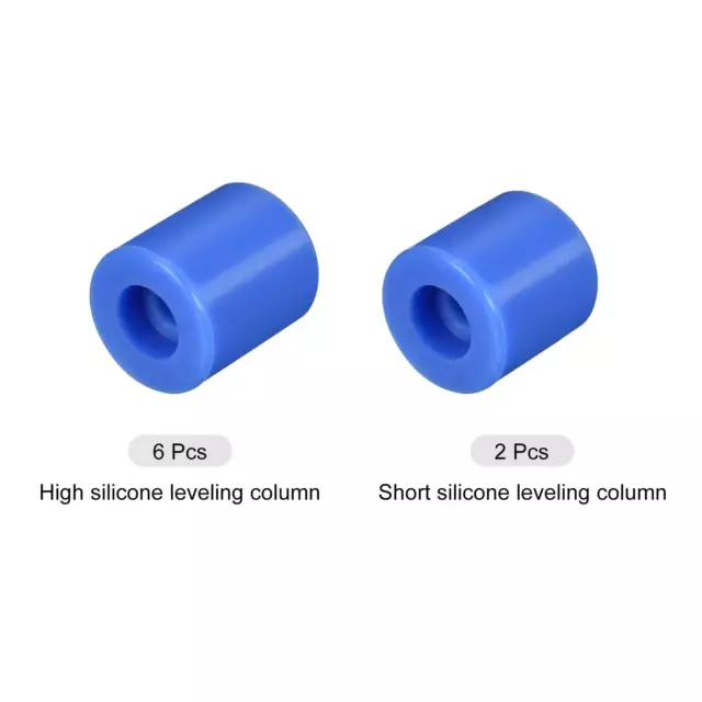 16mm/18mm Impresora 3D Calor Cama Piezas, Silicona Soportes Cama, Azul 2 Set 3