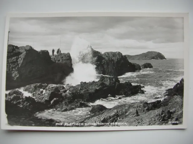 North Berwick postcard – The Platock Rocks. (J B White Ltd)