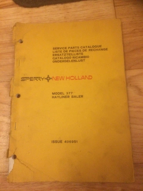 New Holland 268 269 272 Hayliner Baler – OEM Parts Catalog Manual – USA Printed
