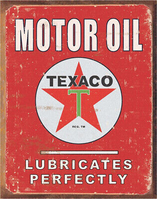 Texaco Motor Oil Vintage Look Auto Advetising Tin Metal Sign Motor Oil Car NEW