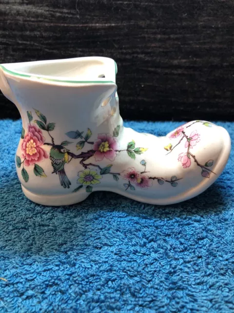 Vintage Old Foley James Kent Chinese Rose Decorative Boot