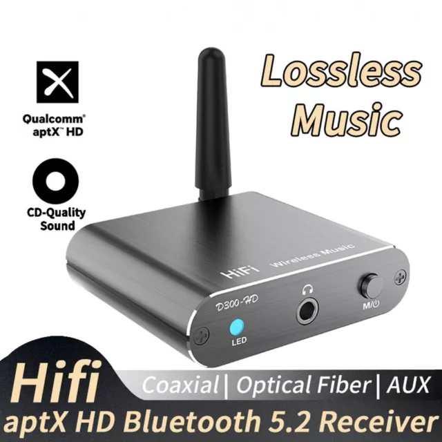 HIFI 3.5mm AUX RCA Music Receiver Bluetooth 5.2 Wireless Audio Adapter aptX-HD