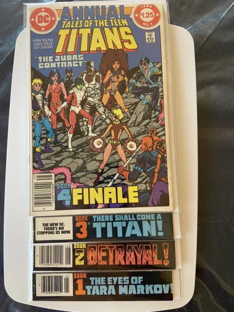 Tales Of The Teen Titans #42-44 +Annual #3 Complete Judas Contract 1st Nightwing