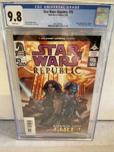 Star Wars Republic #76 Cgc 9.8 Clone Wars Comic Dark Horse Quinlan Vos