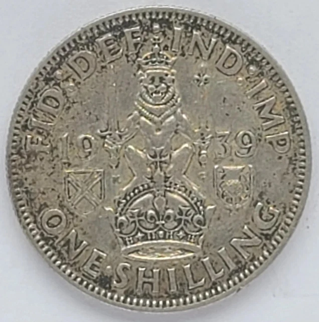 Britain 1939  silver shilling  Scottish Crest km854