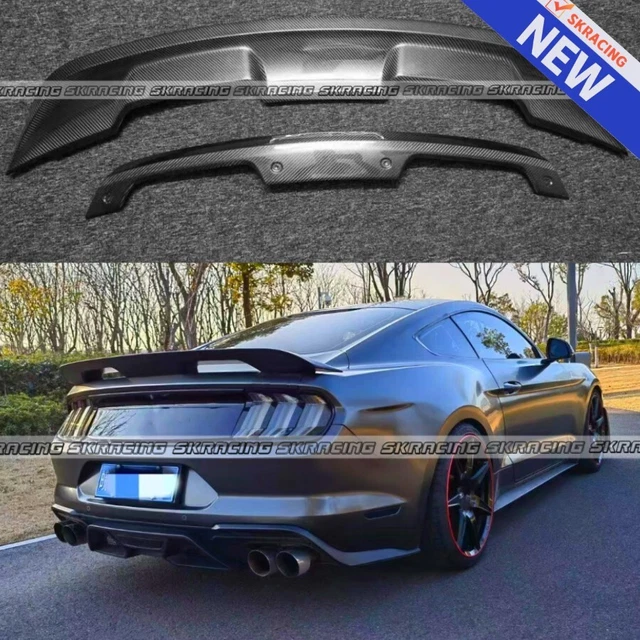 CARBON FIBER GT500 style Rear Boot Trunk Wing Lip Spoiler Fit For Ford