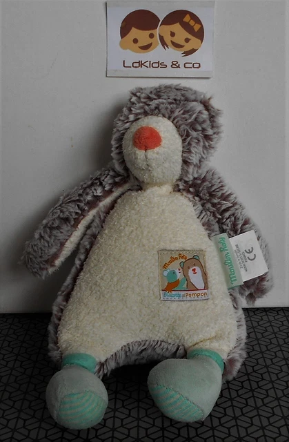 DOUDOU PELUCHE MOULIN ROTY OURS BISCOTTE ET POMPON 22 cm - D1195