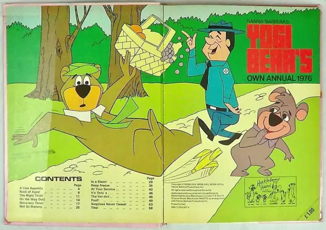 Yogi Bears Own Annual 1976 Hanna-Barbera Hardback Vintage TV Childrens Book 3