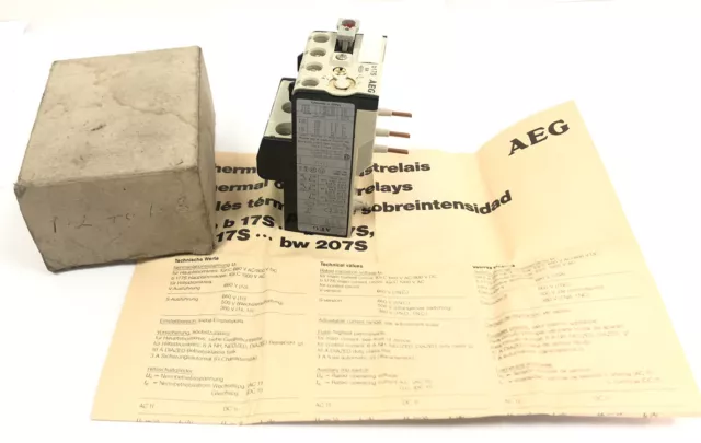 AEG b17S Thermal Overload Relay 1.2-1.8Amp