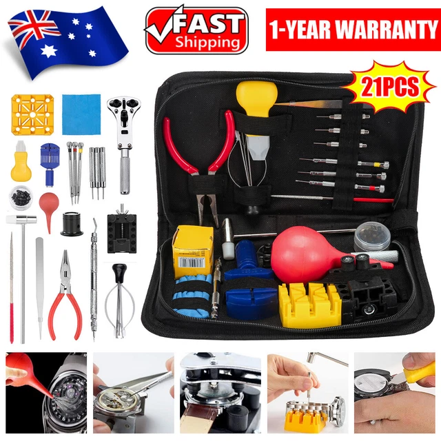 380Pcs Watch Repair Tool Kit Watchmaker Back Case Opener Remover Spring Pin Bars