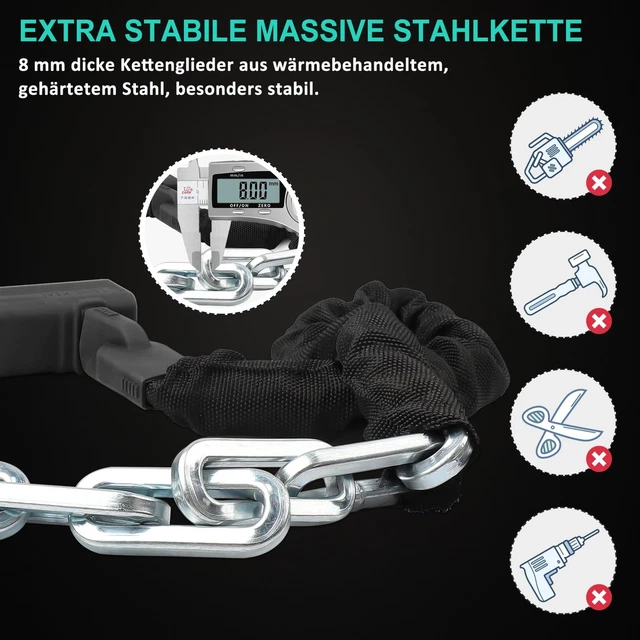 Antivol vélo chaîne complémentaire certifié art 2 plug-in chain 900
