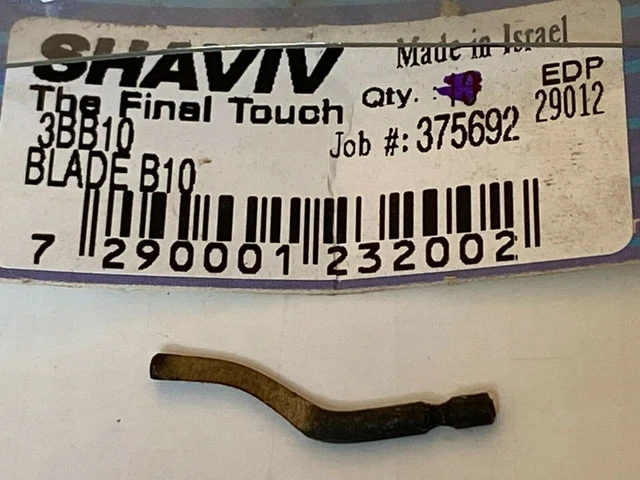 B10 Shaviv Deburring Blade, Hss, New, 10 Blades/Lot