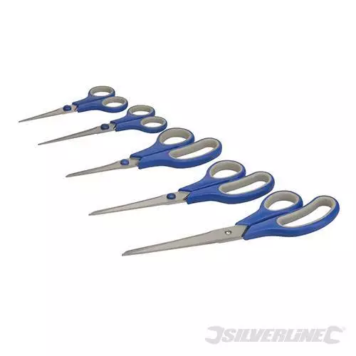 Silverline 5pce Sissor Set Scissors Scissor Hand Decorating Shears Cutting