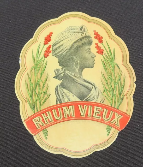 Ancienne étiquette RHUM VIEUX n°666 french label