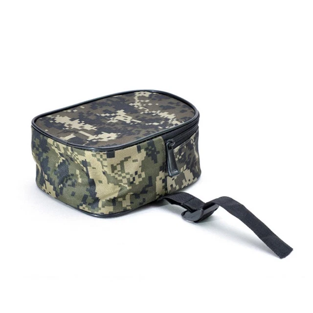 Portable Fishing Reel Storage Bag Digital Camouflage Protective Case Pouch