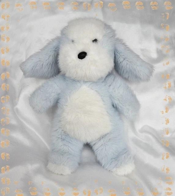 Peluche Chien Blanc Rose Boulgom – Doudou Vintage Doux Et Adorable