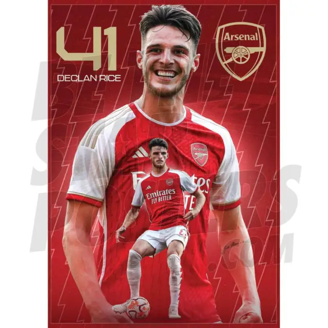 Poster Azione Arsenal FC Rice 23/24 PRODOTTO CON LICENZA UFFICIALE A4 A3 A2