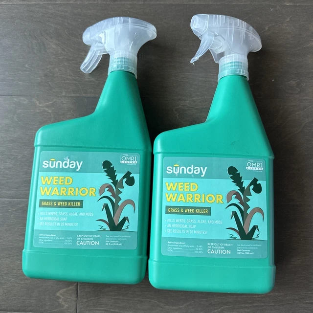 SUNDAY WEED WARRIOR Grass + Algae Weed Killer Herbicidal Soap 32 oz