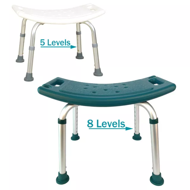 Free Post Adjustable Aluminum Medical Shower Stool Seat Bath Chair Bench Aid Re