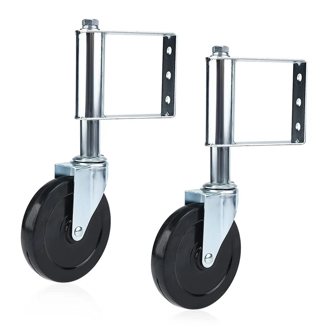 Patioer Spring Loaded Gate Caster 5 Inches 2 Pack Heavy Duty Ageing Resistanc...