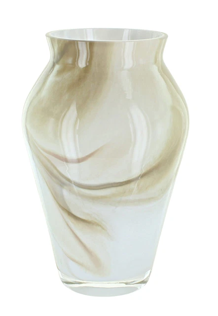 Blue Rose Polish Pottery Opal Brown Swirl Vase