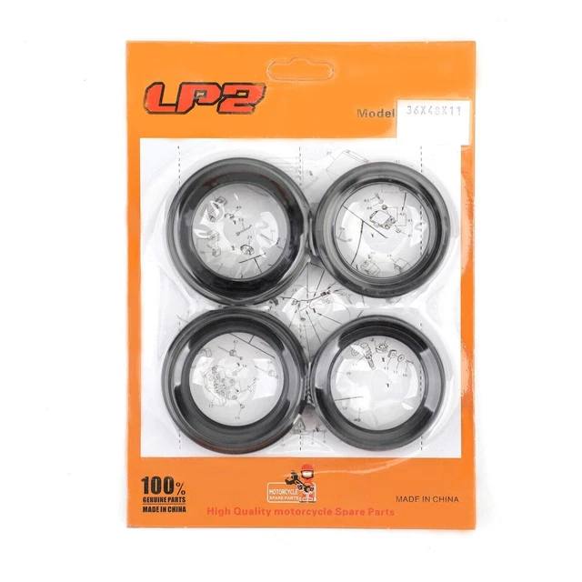 Set Anello Bollitore Forcella con Tappi Polvere per Kawasaki EN EX EL450 EL250 85-07 A4