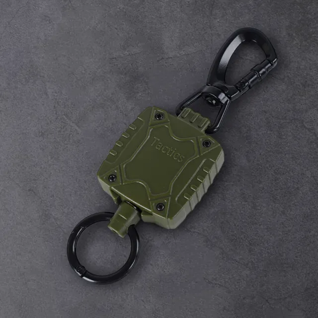 Anti Lost Retractable Ring Metal Retractable Keychain for Fishing Camping Hiking
