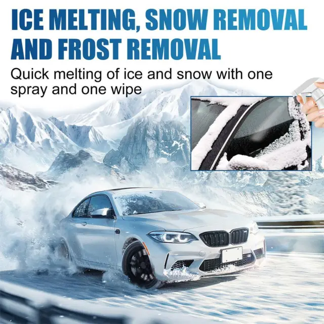 Windshield Spray De-Icer 60ml Vehicle Mirror Frost Remover Car Accessories  For Instantly Melting Ice On