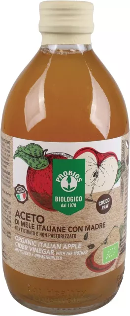 Probios Aceto Di Mele Italiane Con Madre Bio - Confezione Da 500 ml