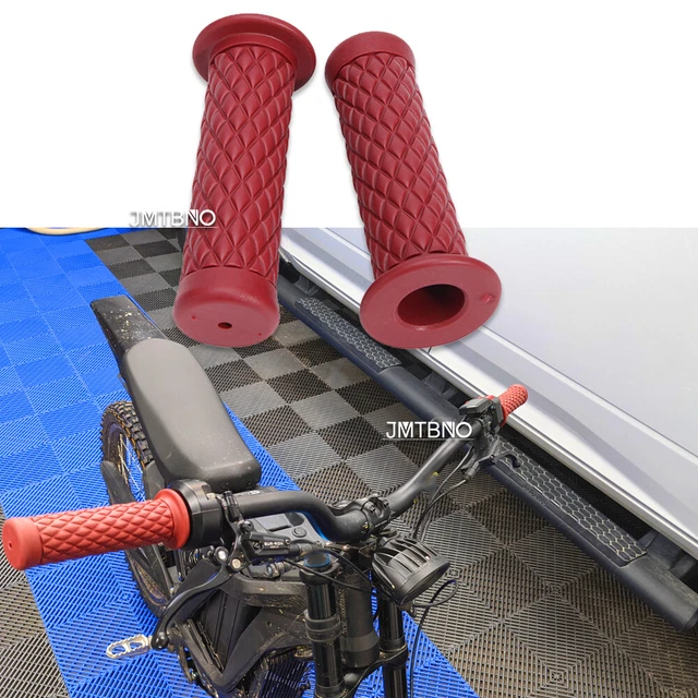 Leather Bike Grips For Twist Shifter 7 8 Handle Bar | Seychelles
