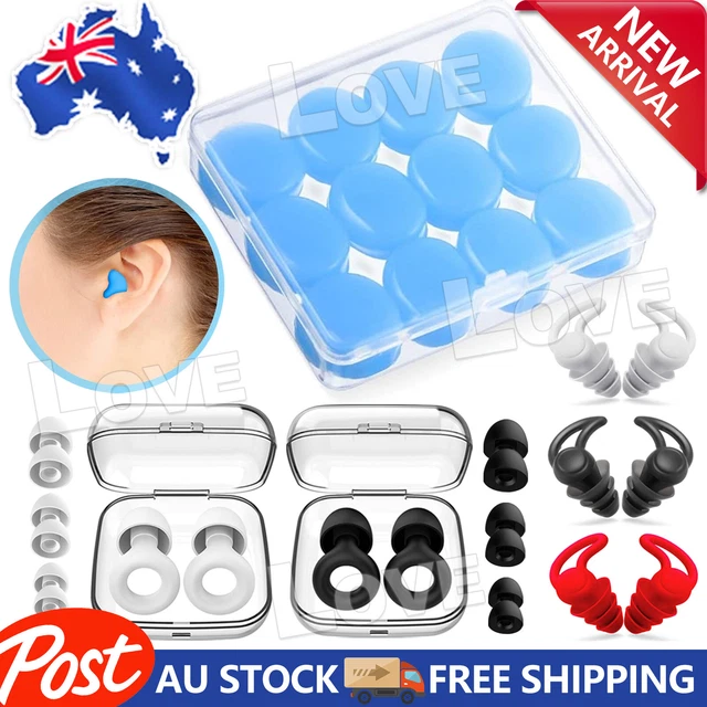 ULTRA SOFT SILICONE Ear Plug Noise Reduction Flexible Reusable Study ...