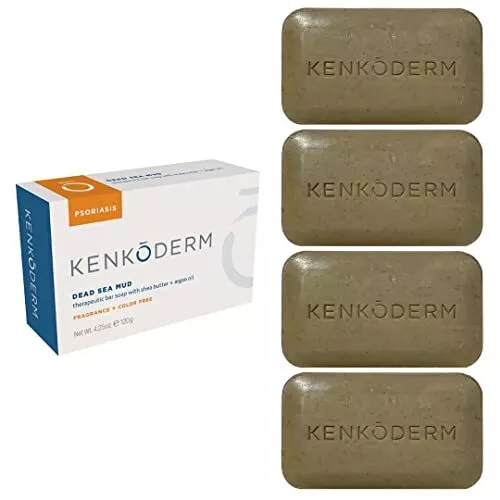 Kenkoderm Psoriasis Dead Sea Mud Soap with Argan Oil & Shea Butter 4.25 oz | ...