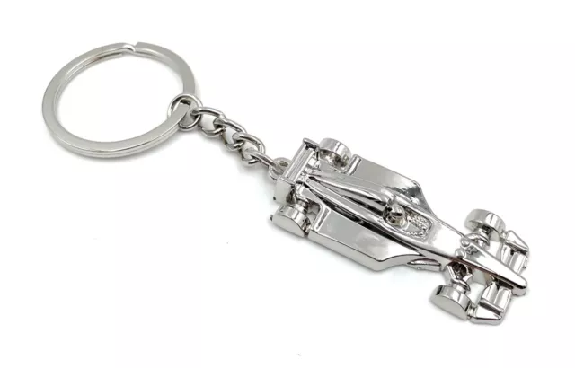 Porte-clés f1 Charm Pendentif en métal argenté