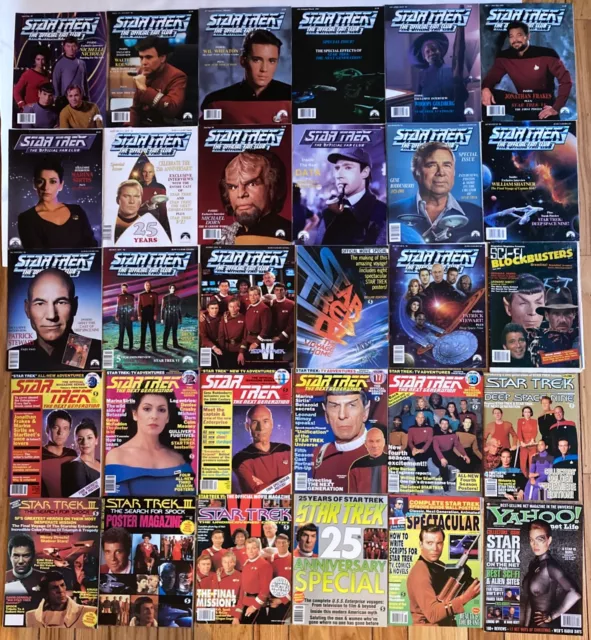 Star Trek Magazine Lot of 30 Official Fan Club Starlog Movie Mag Great Condition