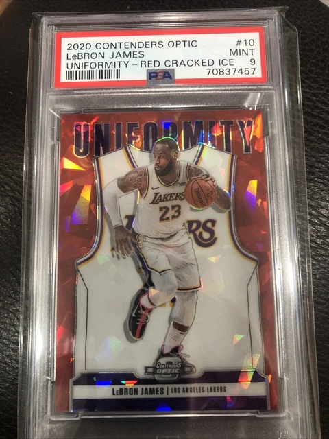 2020-21 Panini Contenders Optic Uniformity Red Cracked Ice LeBron James Plus (2)