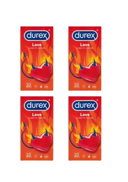 Durex Love Preservativi Classici Easy On Lubrificati -40 Profilattici In Lattice