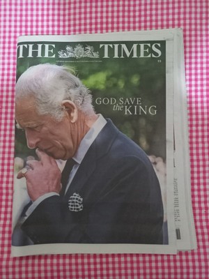THE TIMES NEWSPAPER 10th September 2022  GOD SAVE THE KING  Queen