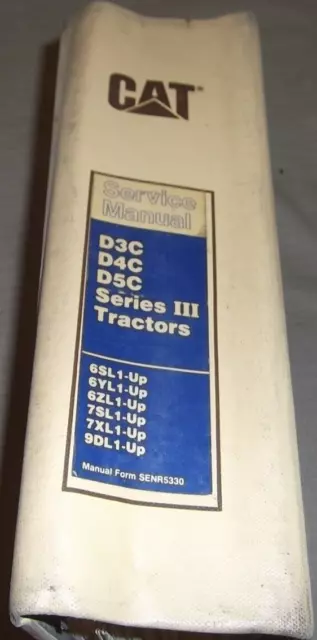 Cat Caterpillar D3C D4C D5C Iii Tractor Dozer Service Shop Repair Manual Book