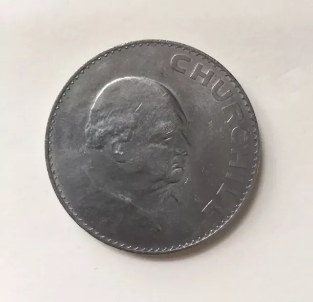 Churchill Coin World War II Medal Silver London  Great Britian Old GB