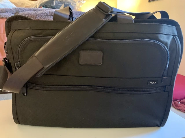TUMI Brown Nylon 21" Carry On Expandable Luggage Laptop Shoulder Bag 22121DH
