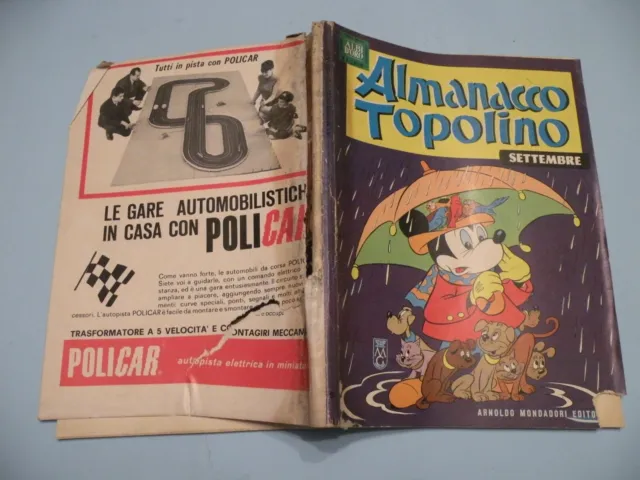 Almanacco Topolino 1964 N.9 Mondadori Disney Orig. Buono No Bollino